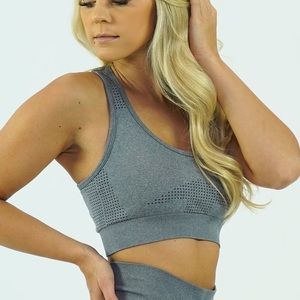 NVGTN Grey & Khaki Sports Bra Bundle